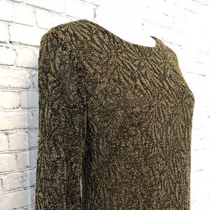 Anne Klein II Gold and Black Dress Size 10